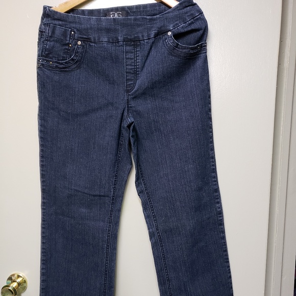 London Blues Cotton Spandex Blue Jeans With Stretch Waistband - Picture 1 of 5